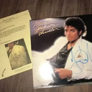 Hand-Signed Thriller Vinyl Record by Michael Jackson